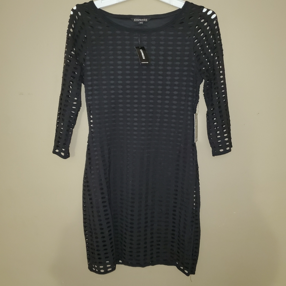 Little black fishnet express dress